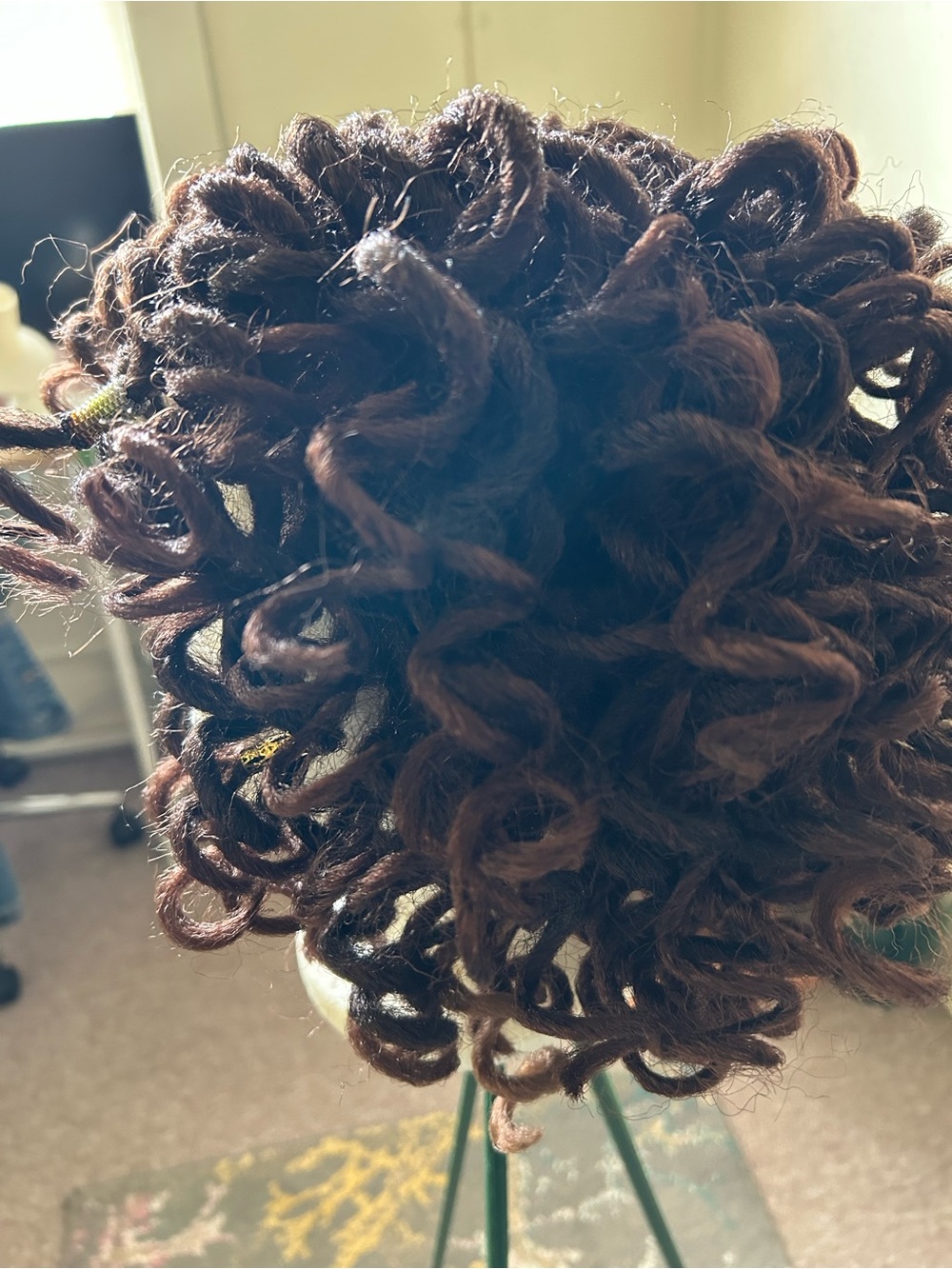 Synthetic Curly Loc Wig in Dark Brown - Women Hair - Picture 2 of 6